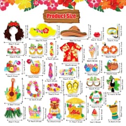 30pcs/set Hawaiian Party Decorations Photo Booth Props Pineapple Flamingo Summer Beach Pool Party Hawai Aloha Party supplies Toy