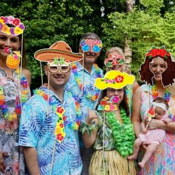30pcs/set Hawaiian Party Decorations Photo Booth Props Pineapple Flamingo Summer Beach Pool Party Hawai Aloha Party supplies Toy