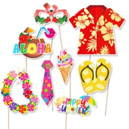 30pcs/set Hawaiian Party Decorations Photo Booth Props Pineapple Flamingo Summer Beach Pool Party Hawai Aloha Party supplies Toy