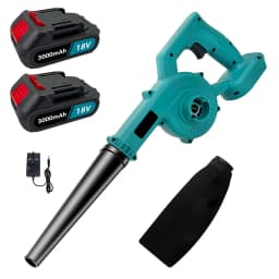 2 Batteries Reaplace For Makita 18V Cordless Air Leaf Blower Electric Garden Snow Dust Corner Cleaner 2 in 1 Electric &Vacuum