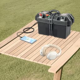 Multi-function Battery Box Dual USB Ports Independent Switch Design for Small-boat Transom Applications PP Black