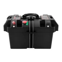 Multi-function Battery Box Dual USB Ports Independent Switch Design for Small-boat Transom Applications PP Black