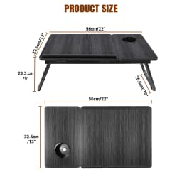 Laptop Desk, Laptop Bed Table with Foldable Legs & Cup Slot,Reading Holder Notebook Stand Breakfast Bed Tray Book Holder for Bed