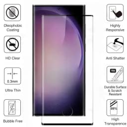 3PCS Full Cover Tempered Glass For Samsung Galaxy S25 S23 S24 S22 S21 Ultra Protective Glass For Samsung S10 S24 FE Note 20 10 9