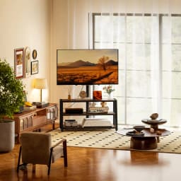 HOMCOM TV Stand Cabinet with Swivel Bracket for 32 - 70 Inch TVs