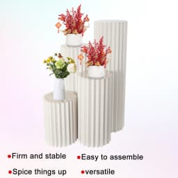White Folding Column Support Frame Roman Column Display Frame Dessert Table Event Celebration Decoration Layout Window Display