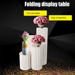 White Folding Column Support Frame Roman Column Display Frame Dessert Table Event Celebration Decoration Layout Window Display
