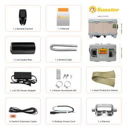 8KW 12V/110-240V Toolbox TB10 Diesel Air Heater LCD & Bluetooth With Altitude Mode Parking Heater For Cars RV Camper Tent