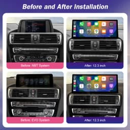 12.3inch Ultra Thin Screen For BMW 1/2/3/4 Series F20 F21 F22 F23 F30 F31 F33 F36 CIC/NBT/EVO Wireless CarPlay Multimedia Radio