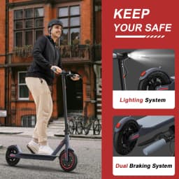 AOVOPRO Adult Electric Scooter 36V 7.8AH Battery 250W Powerful Motor Maximum Speed: 15.53mph Miles App Control Supported 8.5-inch