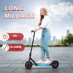 AOVOPRO Adult Electric Scooter 36V 7.8AH Battery 250W Powerful Motor Maximum Speed: 15.53mph Miles App Control Supported 8.5-inch