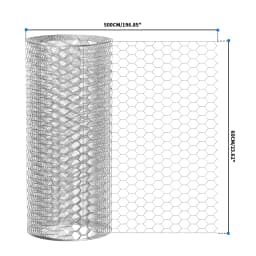 Wire Mesh Roll,PVC Coated Galvanized Hexagonal Chicken Wire Garden Netting for Vegetables Protection, 25mm Hole, Easy to Cut