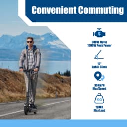AOVOPRO Electric Scooter 500W/1000W Power Maximum Speed: 22 miles per hour Adult Model Range: 28 miles Foldable Electric Scooter