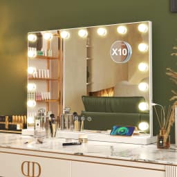 Vanity Hollywood Mirror 17 LED Makeup Light Up Mirror Dressing USB Charging Port