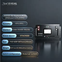 Rack mounted 51.2V metal battery case with BMS and LCD, 19 inch server rack lithium battery box for energy storage