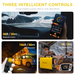 8KW Diesel Parking Heater 12V/220V Portable Toolbox Night Heater With Bluetooth APP Ventilation Mode For Trucks Boats Home RV