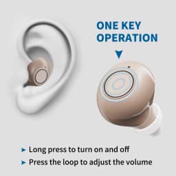 JINGHAO Hearing Aids Sound Amplifier Rechargeable Sound Enhance For Elderly Father Mother Gift Beige