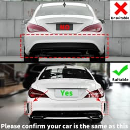 Rear Bumper Diffuser with Exhaust Tailpipes for Mercedes Benz W117 C117 CLA45 CLA200 CLA250 Rear Lip 2012 2013 2014 2015-2018