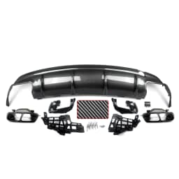 Rear Bumper Diffuser with Exhaust Tailpipes for Mercedes Benz W117 C117 CLA45 CLA200 CLA250 Rear Lip 2012 2013 2014 2015-2018