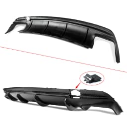 Rear Bumper Diffuser with Exhaust Tailpipes for Mercedes Benz W117 C117 CLA45 CLA200 CLA250 Rear Lip 2012 2013 2014 2015-2018