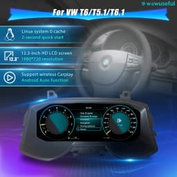 Digital Dashboard Cluster For VW T6 T5.1 T6.1 2010-2025 Years Virtual Cockpit Speedometer Instrument Panel