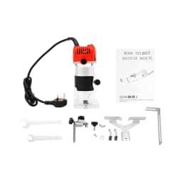 800W Woodworking Trimmer 30000RPM,Compact Electric Handheld Wood Router Carpenter Power Tool for DIY Wood Grooving Edge Trimming