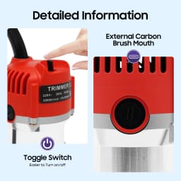 800W Woodworking Trimmer 30000RPM,Compact Electric Handheld Wood Router Carpenter Power Tool for DIY Wood Grooving Edge Trimming