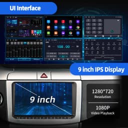 ESSGOO 9" Android 14 4+64G Carplay Car Stereo GPS NAVI WIFI RDS FM Bluetooth For VW Golf 5 6 Passat Polo Touran Tiguan Caddy EOS