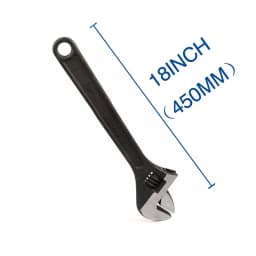 BRIEFNESS 18-Inch Adjustable Spanner Large Precision Adjustable Wrench Stainless Steel Adjustable Wrench 42MM Professional Hand