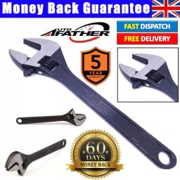 BRIEFNESS 18-Inch Adjustable Spanner Large Precision Adjustable Wrench Stainless Steel Adjustable Wrench 42MM Professional Hand
