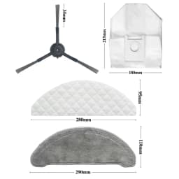 For Roidmi Eve Plus SDJ01RM Robotic Vacuum Cleaner Spare Parts Mop Cloth Hepa Filter Main Brush Side Brush Accessories