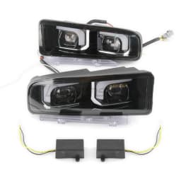 LED DRL Fog Lamp for Lexus LX 470 J100 1998-2007 Daytime Running Light Assembly Dynamic Turn Signal Light Car Driving Indicator