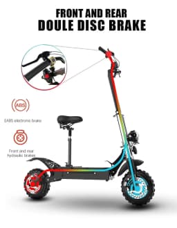 3200W/6000W Dual Motor Electric Scooter for Adults 20AH-26AH Lithium Battery Foldable Electric Scooter with Seat/No Seat