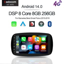 Wireless Carplay Android 13.0 8G+128G 8Core GPS Car android Player radio Wifi multimedia For Mercedes Benz Smart Fotwo 2015-2019