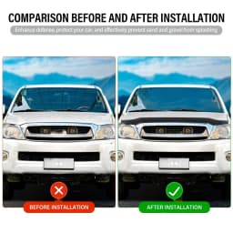 Matte Black Hood Deflector Bonnet Protector Guard Trim FOR TOYOTA HILUX VIGO 2005-2010 4X4 Car Accessories