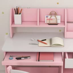 ZONEKIZ Kids Desk and Chair Set with Storage, for Ages 5-8 Years, 2 Piece Set with Keyboard Drawer