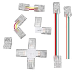 5-20pcs 2Pin COB LED Strip Connector L T X Shape Extension Wire Terminal LED Connectors for 8mm 10mm IP20 IP65 COB Tape Light