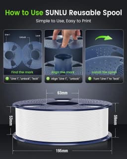 SUNLU 10KG PLA/PLA PLUS Filament 1.75mm 1KG Without Tray 3D Printer Filament for 3D Pen & Refill Filament