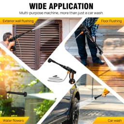 Cordless Pressure Washer Max 45 Bar/652PSI ,6-in-1 Nozzle ,Rechargeable Battery , for Car Home Garden Wash, 5M Long Hose