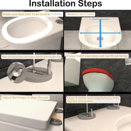 Toilet seat cover Soft close,clip-on toilet seat Antibacterial Flapper Suitable for most toilets