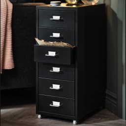 Metal Vertical File Cabinet with Wheels Durable, Free Standing 5-Drawer for Office Bedroom