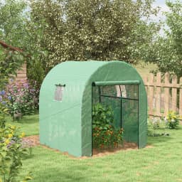 Polytunnel Greenhouse with Uv-Resistant Pe Cover, Grow House, 1.8 X 1.8 X 2m