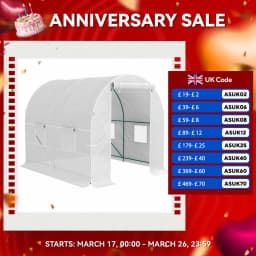 Walk-In Polytunnel Greenhouse Dome Garden Grow House W/ Window Door Heat Shed