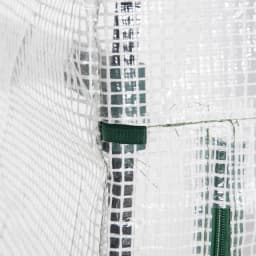 4-Tier Portable Greenhouse Plant Shed with Pe Cover Roll-Up Door, White