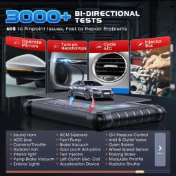 Autel MaxiCOM MK900BT Car Bidirectional Diagnostic Tools OBD2 Scanner 40+ Service 3K+ Active Tests All Sys FCA 33ft BT Ver. of MK900 MX900 MK808S MK808BT PRO MX808S MK808Z 40+ Service 3K+ Active Tests DOIP CANFD All System FCA