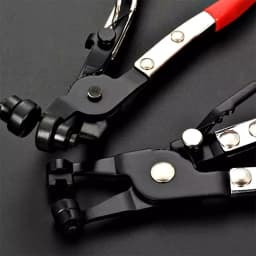 Automotive Flexible Hose Clamp Clip Pliers Set Swivel Jaw Flat Angled Band Tool
