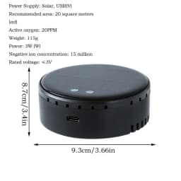 Air Purifier For Car Solar Portable HEPA Car Purifier Air Freshener Small Home Deodorizer Odors Vehicle Accessories With USB