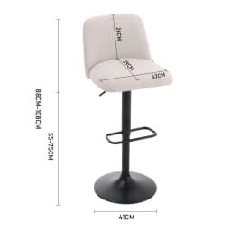 2 sets of bar stools with backrests that can be rotated 360°, Home High Foot Stool for Breakfast Bar Counter Kitchen