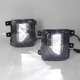 Pair LED DRL Fog Lamp Assembly for Chevy Chevrolet Silverado 1500 2016 2017 2018 Daytime Running Light Daylight White Driving