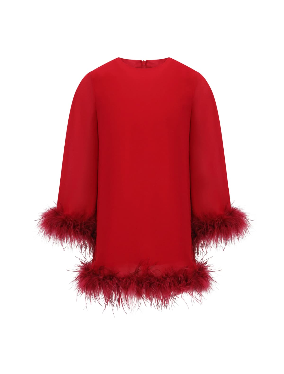 BALOU Kids Ostrich Feather Trimmed Dress